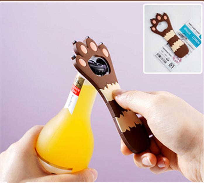 2021New Beer Bottle Opener Refrigerator Magnet Creative Funny Shape Portable Hanging Hole Design Save Kitchen Supplies Free shipping