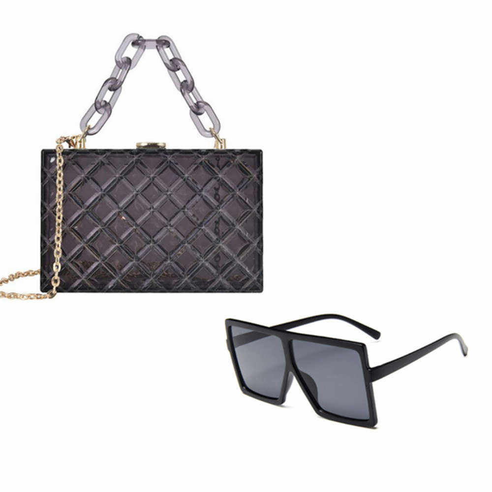 Trendy Acrylic Hand Bags Ladi Purse And Shad Matching Set 2021 Small Digner Clear Jelly Handbags And Sunglass
Trendy Acrylic Hand Bags Ladi Purse And Shad Matching Set 2021 Small Digner Clear Jelly Handbags And Sunglass