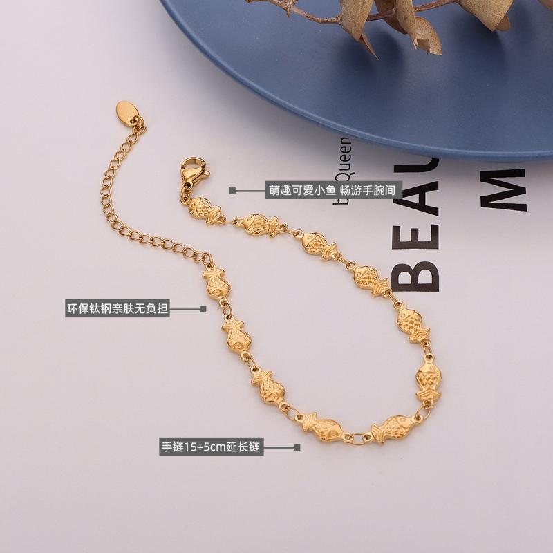 Link, Chain Sell 316L Stainless Steel Gold Silver Plated Lovely Fish Bracelet For Women Trendy Bracelets Jewelry
Link, Chain Sell 316L Stainless Steel Gold Silver Plated Lovely Fish Bracelet For Women Trendy Bracelets Jewelry