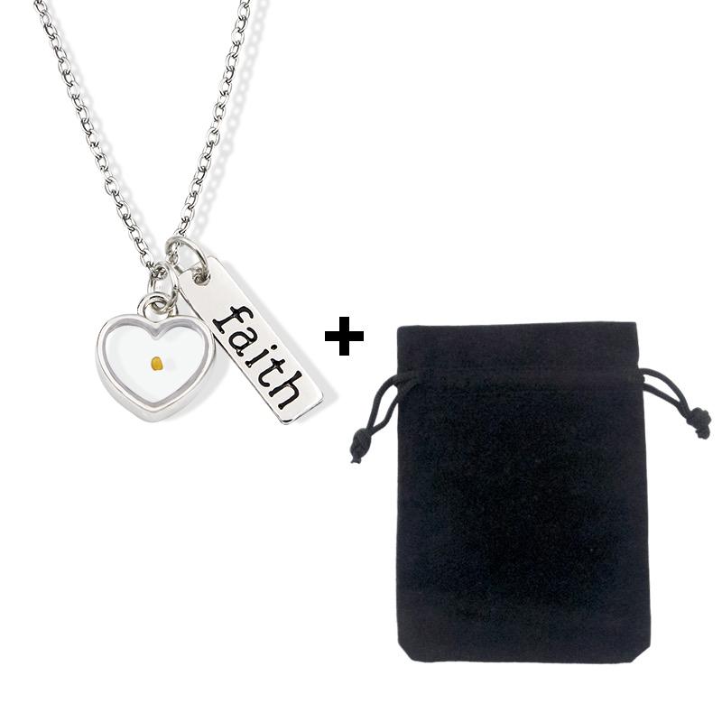 Pendant Necklaces VILLWICE Matthew 17:20 Bible Verses Necklace Faith As Small A Mustard Seed With Velvet Bag Christian Jewelry Gift, Silver
Pendant Necklaces VILLWICE Matthew 17:20 Bible Verses Necklace Faith As Small A Mustard Seed With Velvet Bag Christian Jewelry Gift, Silver