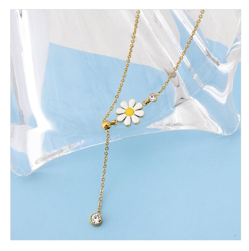 Pendant Necklaces MEYRROYU Stainless Steel Gold Color Daisy Rhinestone Pandent For Female Choker 2021 Trendy Fashion Party Gift Jewelry
Pendant Necklaces MEYRROYU Stainless Steel Gold Color Daisy Rhinestone Pandent For Female Choker 2021 Trendy Fashion Party Gift Jewelry