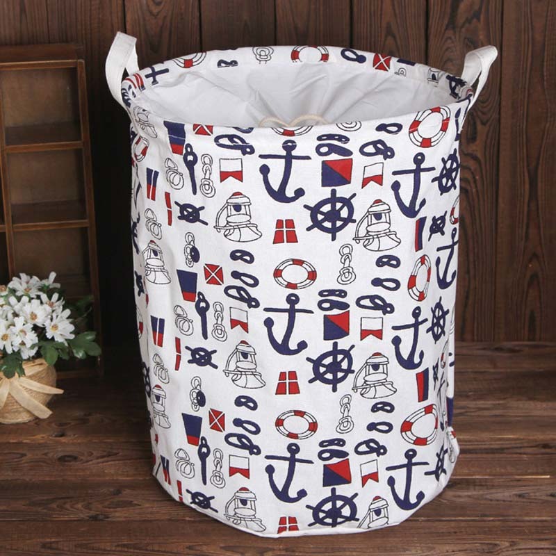 Beam port dust-proof Dirty clothes basket Storage barrels Toy storage baskets Collapsible Cotton and linen waterproof