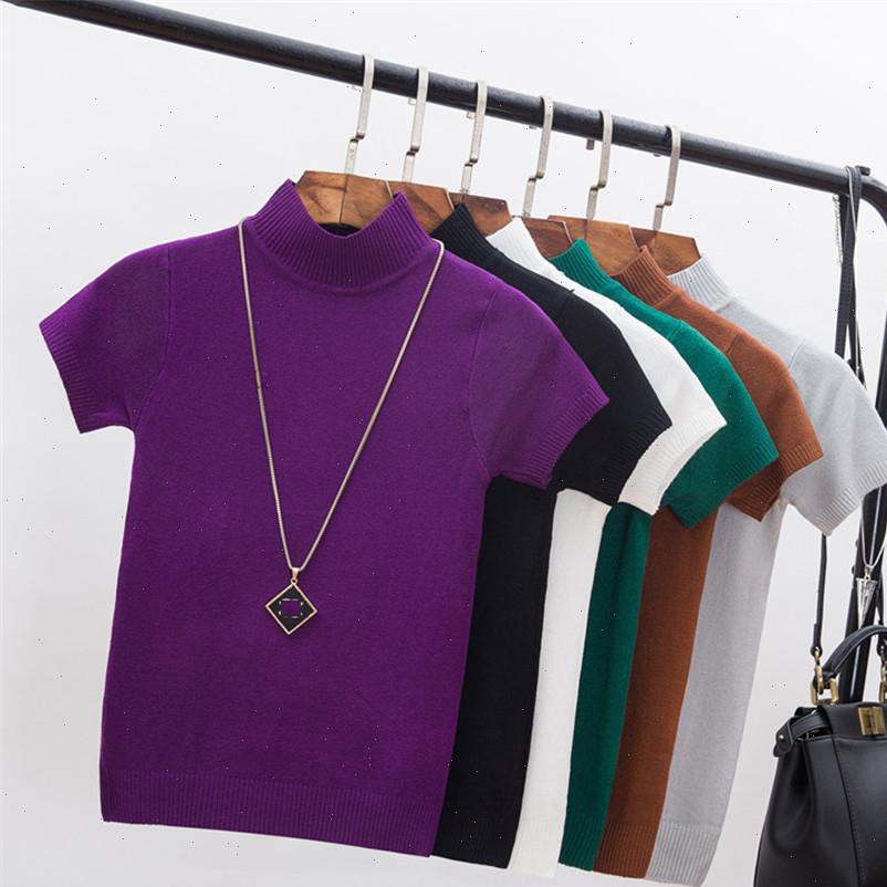 11 women color spring knitted short sleeve t shirt winter turtleneck pullovers tee tshirt knitwear, White
11 women color spring knitted short sleeve t shirt winter turtleneck pullovers tee tshirt knitwear, White