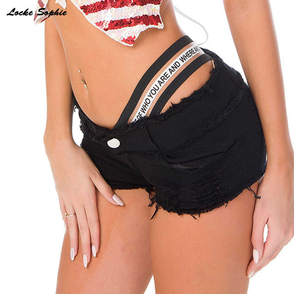 Low waist shorts Women's jeans denim Summer Fashion broken hole Ladies Skinny cotton super short Girls 210714