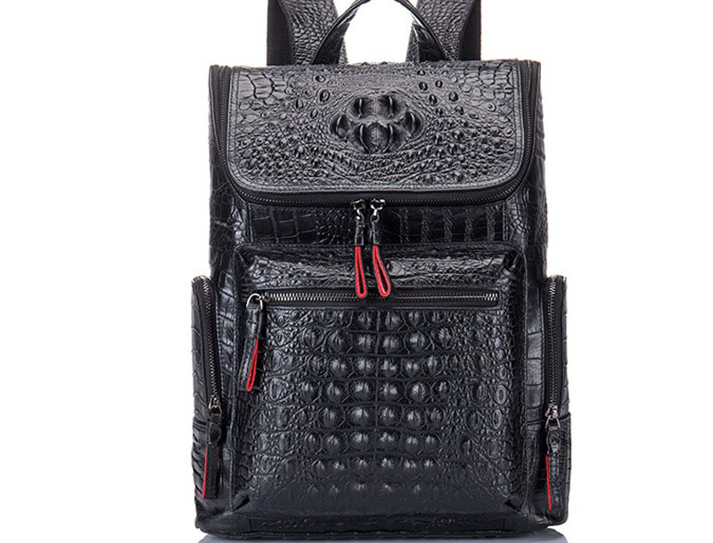 Unisex Leather backpack 34cm Medium size Outdoor travelling casual fashion bags two patterns to choose