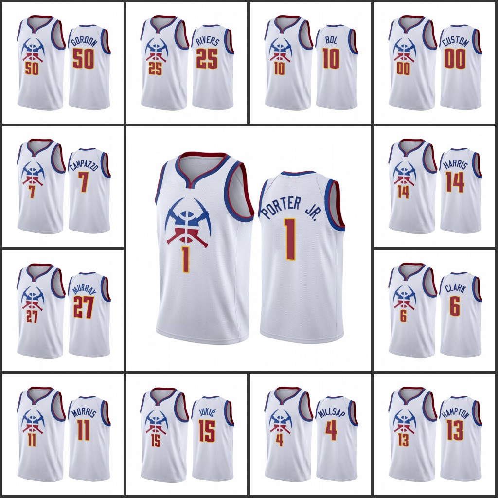 Men Denver Nuggets''Nikola''Jokic Jamal Murray Facundo Campazzo Michael Porter Jr. Custom Earned Edition White Jersey, Black
Men Denver Nuggets''Nikola''Jokic Jamal Murray Facundo Campazzo Michael Porter Jr. Custom Earned Edition White Jersey, Black