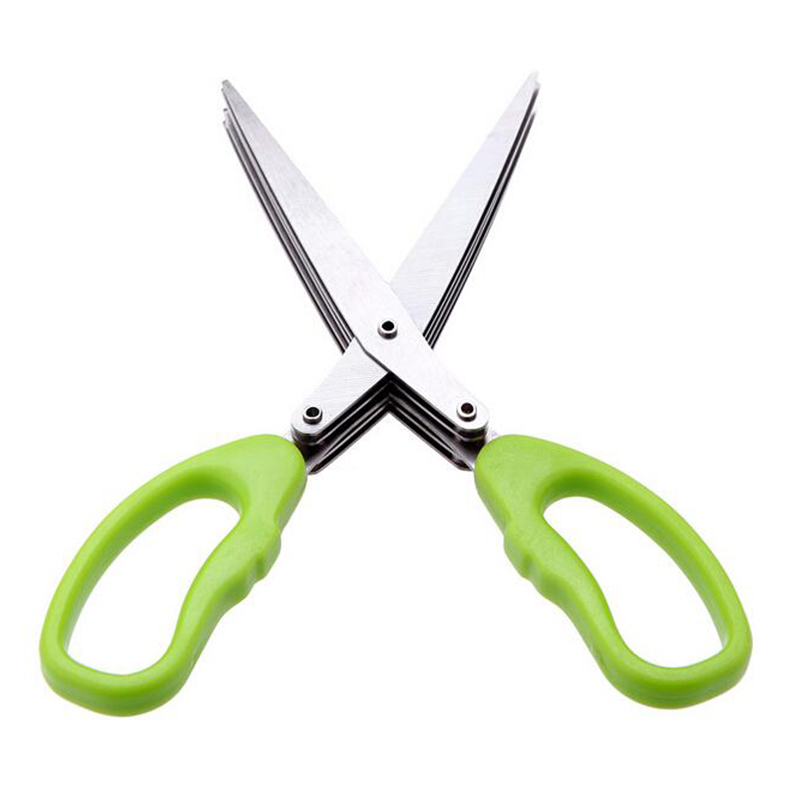 JA13 Multi-functional Stainless Steel Kitchen Knives 5 Layers Scissors Sushi Shredded Scallion Cut Herb Spices Scissor Cooking Tools hot
JA13 Multi-functional Stainless Steel Kitchen Knives 5 Layers Scissors Sushi Shredded Scallion Cut Herb Spices Scissor Cooking Tools hot