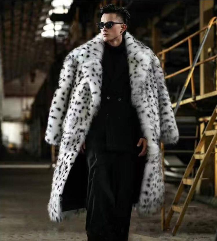 Men's Fur & Faux Leopard Print Integrated Man Coat Long Suit Collar Imitation Trend Winter Warm Jacket, Black
Men's Fur & Faux Leopard Print Integrated Man Coat Long Suit Collar Imitation Trend Winter Warm Jacket, Black