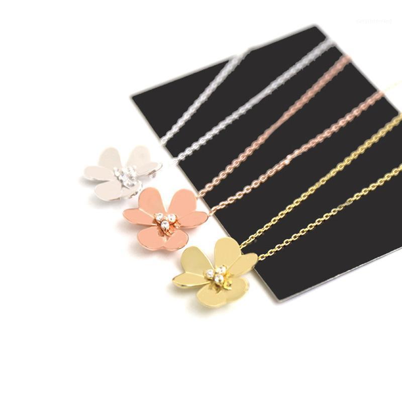 Fashion Cute Clover CZ Flower Necklace Pendant Charms Silver Gold Color Clavicle Chain For Women Chains
Fashion Cute Clover CZ Flower Necklace Pendant Charms Silver Gold Color Clavicle Chain For Women Chains