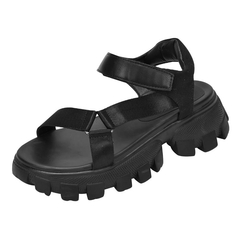 Open Toe Buckle Platform Universal Wedge Rug Sole Sandals For Women Dress Shoes, Black
Open Toe Buckle Platform Universal Wedge Rug Sole Sandals For Women Dress Shoes, Black