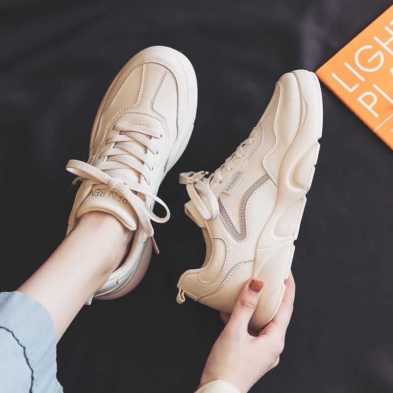 2021 Spring and Autumn New Sports Shoes Women's Korean Flat Casual Running Sneakers Y0907