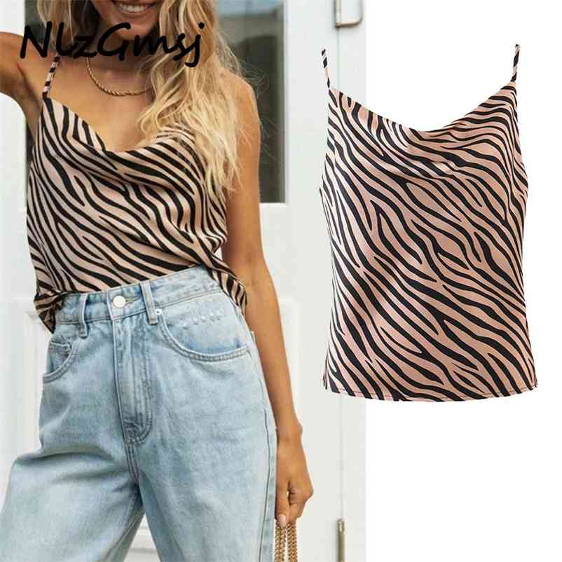 Tank Top Women Fashion Like Silk Adjust Female Satin Camis Vintage Black Zebra Stripe 210628, As picture
Tank Top Women Fashion Like Silk Adjust Female Satin Camis Vintage Black Zebra Stripe 210628, As picture