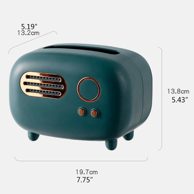 Cute Creative Radio Shaped Pumping Tissue Box Paper Holder Napkins Case Home Small Items Organizer Desktop Decoration Boxes 6878761