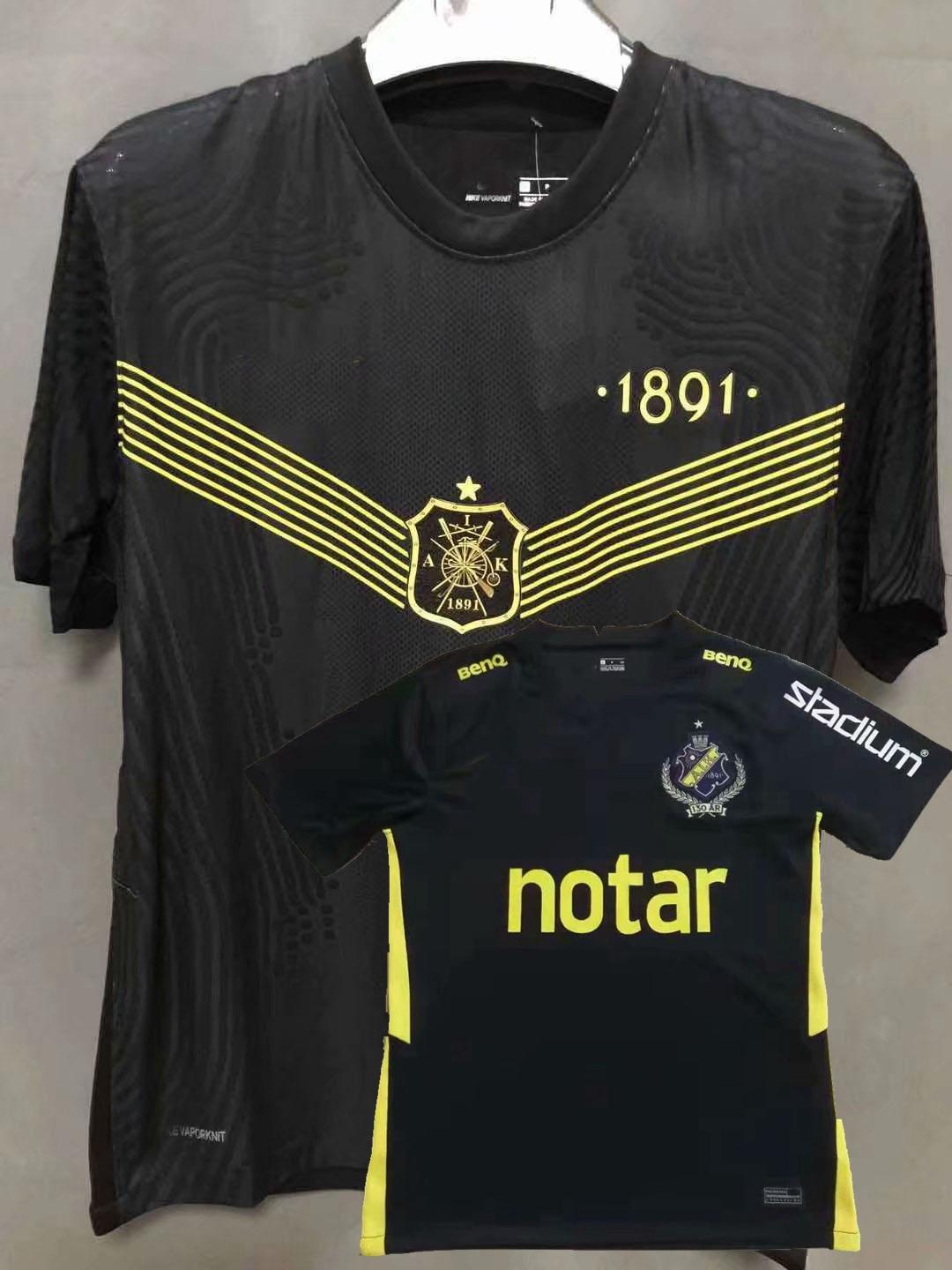 2021 2022 AIK Fotboll Soccer Jerseys home Larsson Rogic Tihi 130 Years 21 22 football shirt, Black;yellow
2021 2022 AIK Fotboll Soccer Jerseys home Larsson Rogic Tihi 130 Years 21 22 football shirt, Black;yellow