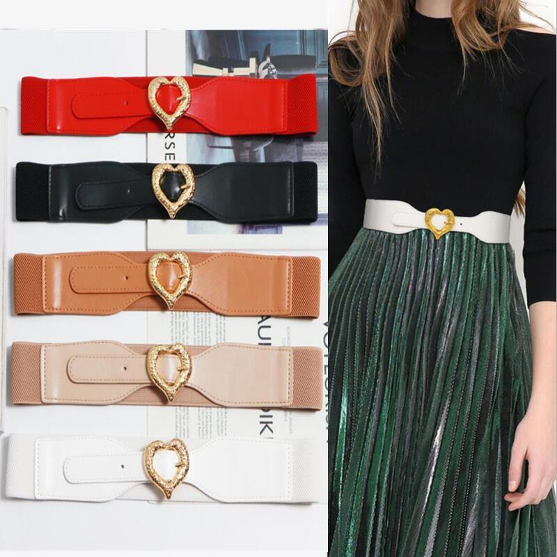Belts Women Elastic Metal Love Pin Buckle Waist Strap Luxury Designer Belt Sealing Dress Accessories Lady Waistbands, Black;brown
Belts Women Elastic Metal Love Pin Buckle Waist Strap Luxury Designer Belt Sealing Dress Accessories Lady Waistbands, Black;brown