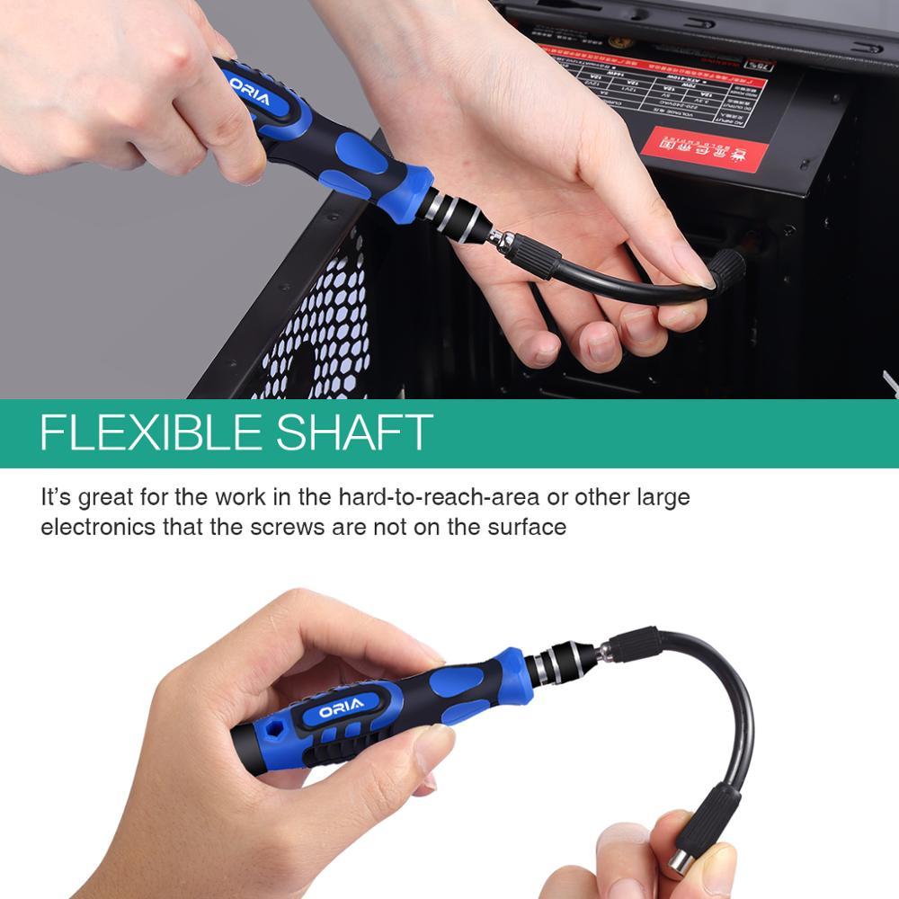 Oria magnetic screwdriver assembly precision kit s2 strong steel 54 on one phone tablet tool repair hand kit assembly
