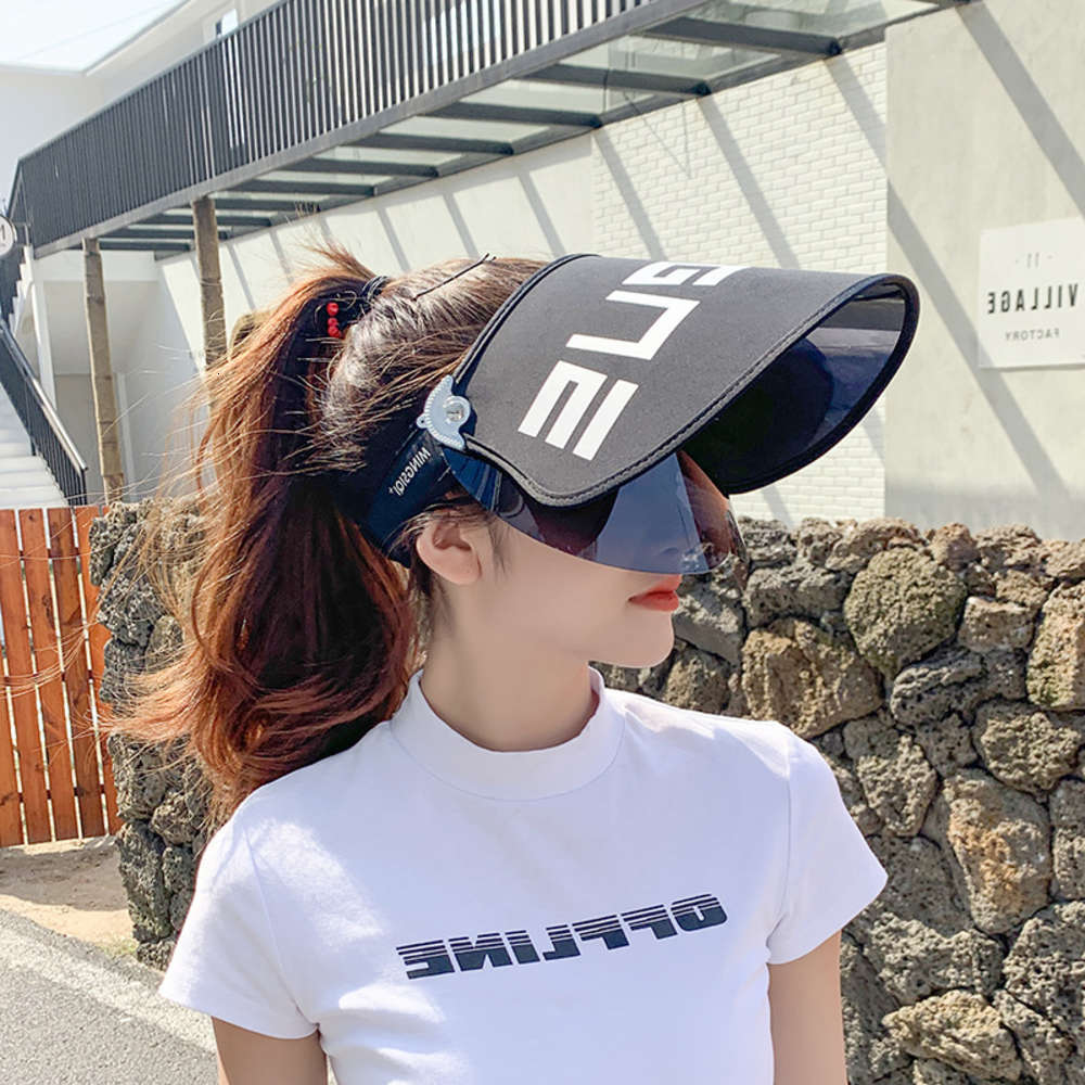Hat female sunscreen sun hat ultraviolet sunshade summer outdoor big edge cycling letter double deck empty top, Blue;gray
Hat female sunscreen sun hat ultraviolet sunshade summer outdoor big edge cycling letter double deck empty top, Blue;gray