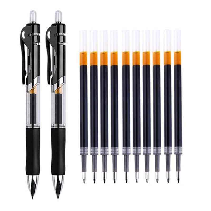 Gel Pens Retractable Set Black/red/blue Ink Colored Pen 0.5mm Replaceable Refills Office&school Supplies Stationery
Gel Pens Retractable Set Black/red/blue Ink Colored Pen 0.5mm Replaceable Refills Office&school Supplies Stationery