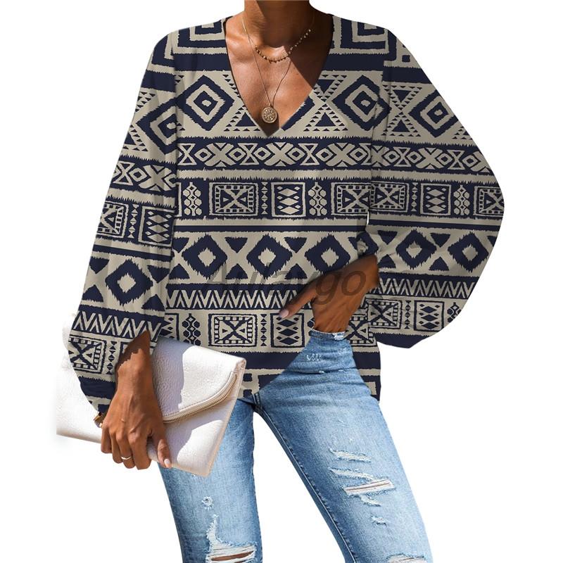 Women' Blouses & Shirts Fashion Gray Brown Women African Tradition Print Chiffon Blouse Deep V-neck Long Tops Afro Style Female Loose Plus, Black
Women' Blouses & Shirts Fashion Gray Brown Women African Tradition Print Chiffon Blouse Deep V-neck Long Tops Afro Style Female Loose Plus, Black