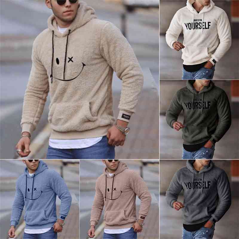 Men' autumn Plush printed casual coat trend loose hooded sweater, Khaki (smiling face)
Men' autumn Plush printed casual coat trend loose hooded sweater, Khaki (smiling face)