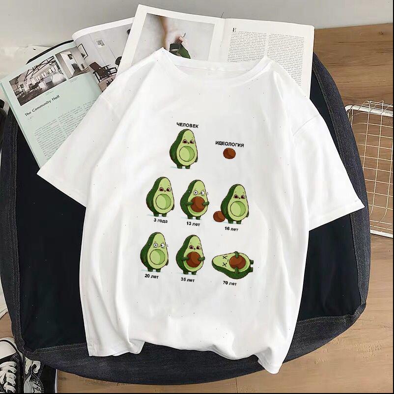 Kawaii Womens T Shirts Avocado Cartoon Printed Women Harajuku Short Sleeve shirt Korean Tshirt Female Fashion Top clothing Streetwear, White
Kawaii Womens T Shirts Avocado Cartoon Printed Women Harajuku Short Sleeve shirt Korean Tshirt Female Fashion Top clothing Streetwear, White