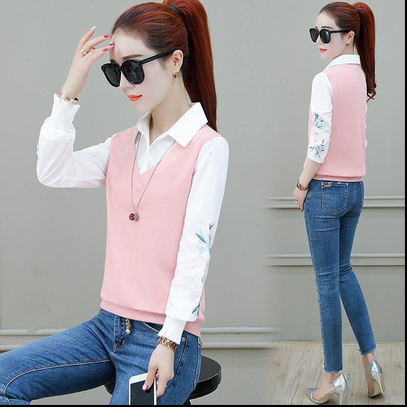 autumn embroidered sweatshirt long sleeve women shirts stitching thick feminine patch buttons shirt plus size 3xl, White
autumn embroidered sweatshirt long sleeve women shirts stitching thick feminine patch buttons shirt plus size 3xl, White