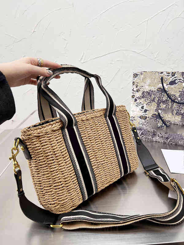 Summer Straw Woven Bags Canvas Hand Strap Tote Women Fashion Handbag Shoulder Designer Crossbody Beach Bucket 220304, Dark khaki
Summer Straw Woven Bags Canvas Hand Strap Tote Women Fashion Handbag Shoulder Designer Crossbody Beach Bucket 220304, Dark khaki