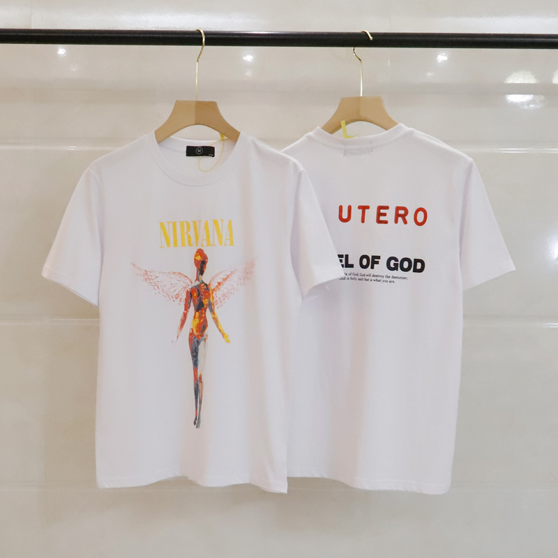 New 2021 T-Shirt Nirvana T-Shirt Mens And Womens Loose Letter Breathable Short Sleeve Top, Ivory
New 2021 T-Shirt Nirvana T-Shirt Mens And Womens Loose Letter Breathable Short Sleeve Top, Ivory