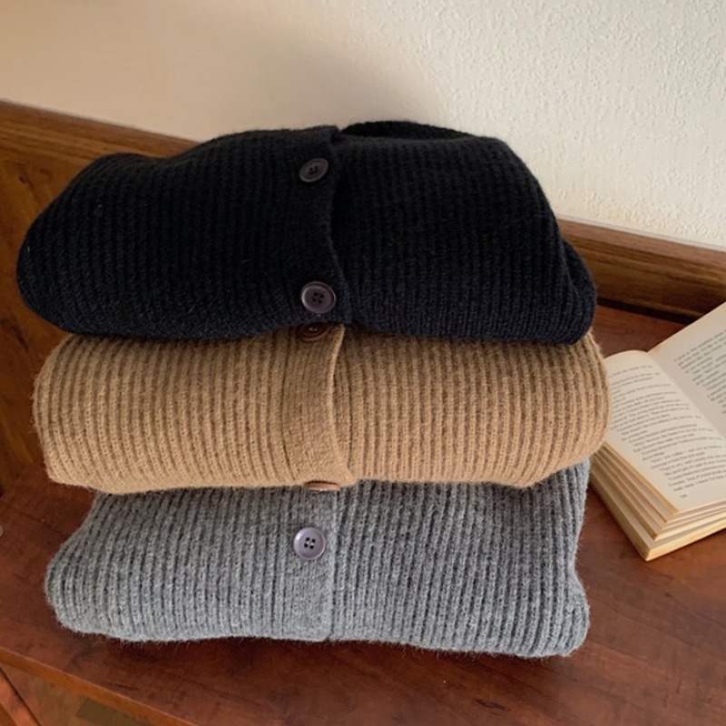 Autumn Vintage Turtleneck Sweater Winter Warm Knitted Cardigan Women Loose Thicken Long Sleeve Womens s 11643 210508