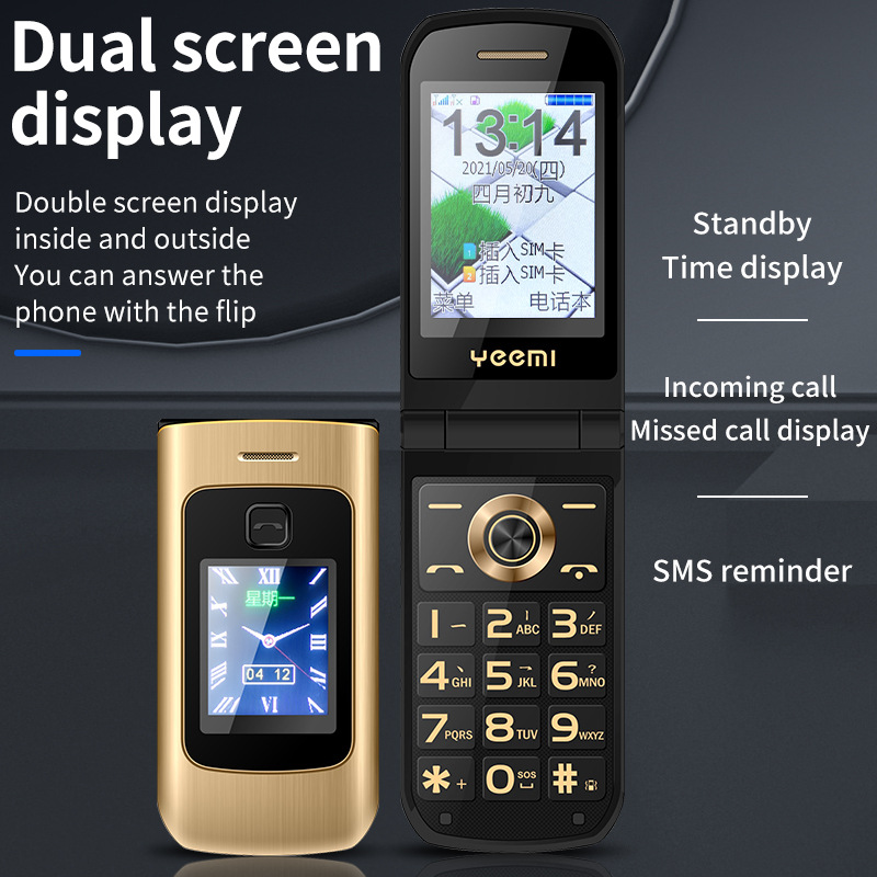 Unlocked cell phones 2G 3G 4G touch screen 2.4inch Bluetooth Dialer SOS Senior Flip mobile phone 64MB+1GB full bands GSM WCDMA LTE MP3 MP4 1150mah camera torch cellphone, Gold
Unlocked cell phones 2G 3G 4G touch screen 2.4inch Bluetooth Dialer SOS Senior Flip mobile phone 64MB+1GB full bands GSM WCDMA LTE MP3 MP4 1150mah camera torch cellphone, Gold
