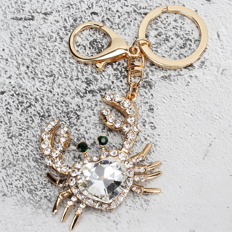Keychains Creative Key Chain Crystal Rhinestone Crab Cute Animal Keyrings Women Bag Charms Car Accessories
Keychains Creative Key Chain Crystal Rhinestone Crab Cute Animal Keyrings Women Bag Charms Car Accessories