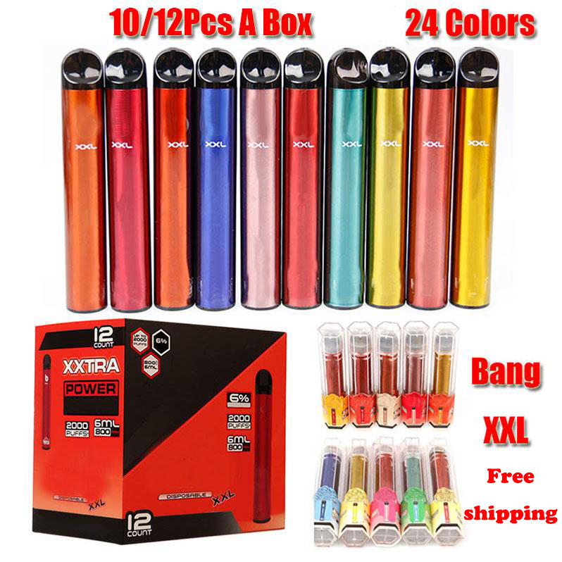 E Cigarette Bang XXL Disposable Vape Pen Device 800mAh Battery 6ml Pods 2000 Puffs Vapors XXtra Kit
E Cigarette Bang XXL Disposable Vape Pen Device 800mAh Battery 6ml Pods 2000 Puffs Vapors XXtra Kit