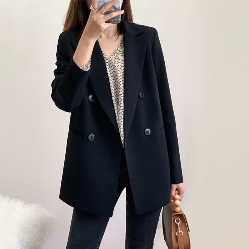 Women' Suits & Blazers Fashion Elegant Women Black Blazer Long Sleeve Pocket Double Breasted Office Ladies Business Coat Female Autumn Retr
Women' Suits & Blazers Fashion Elegant Women Black Blazer Long Sleeve Pocket Double Breasted Office Ladies Business Coat Female Autumn Retr
