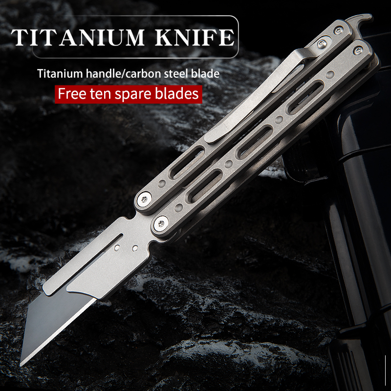 Titanium Utiity Knife Mutifunctiona Outdoor Portabe Too Paper Cutter EDC Foding Knife CAMP HAND TOO Crowbar Corkscrew
Titanium Utiity Knife Mutifunctiona Outdoor Portabe Too Paper Cutter EDC Foding Knife CAMP HAND TOO Crowbar Corkscrew