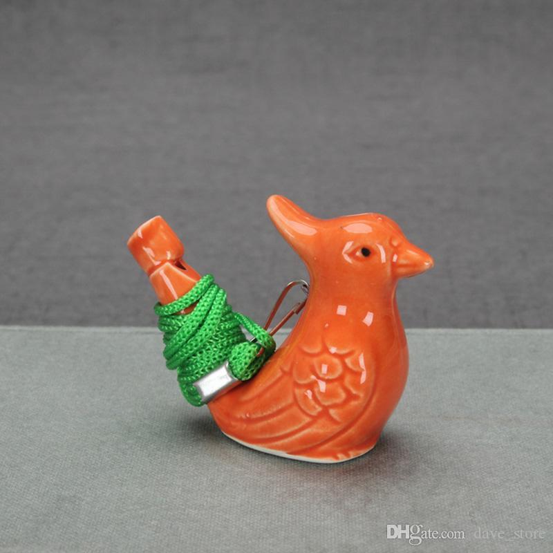 Creativity Bird Novelty Items Shape Whistle Children Ceramic Water Ocarina Song Chirps Bathtime Kids Toys Gift