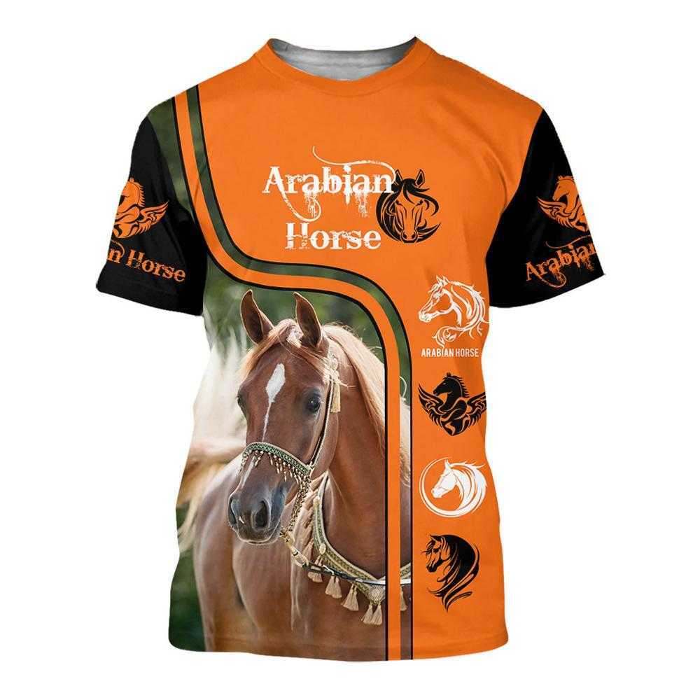summer Fashion Tshirt Love Horse Pattern Beautiful Printed Men Women O-Neck Tops Casual Harajuku 3D T-shirt 210629