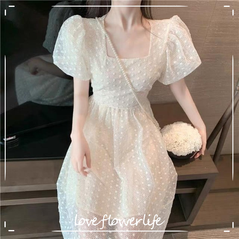 Puff Sleeve Elegant Fairy Dress Women Square Collar Dot Bandage Dress Evening Party Dress Korean Kawaii Summer 210521, As picture
Puff Sleeve Elegant Fairy Dress Women Square Collar Dot Bandage Dress Evening Party Dress Korean Kawaii Summer 210521, As picture