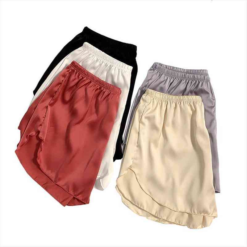 thin summer high waist elastic womens short solid loose asymmetrical streetwear wdc7810, White;black
thin summer high waist elastic womens short solid loose asymmetrical streetwear wdc7810, White;black