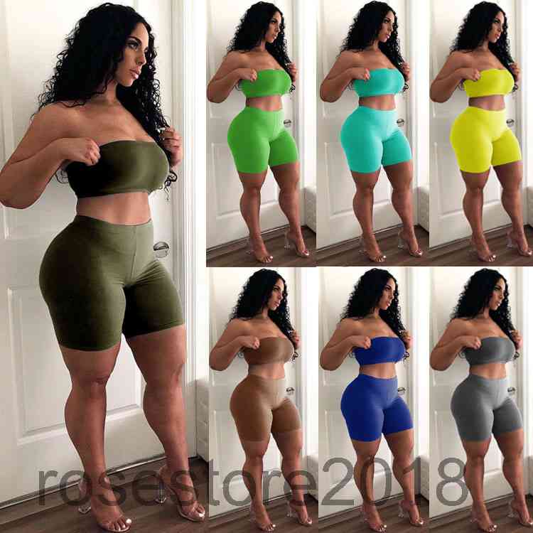 Women's Solid color Leisure sports New fitness running exercise elastic tight elastic One word collar small bra shorts two piece suits, Gray
Women's Solid color Leisure sports New fitness running exercise elastic tight elastic One word collar small bra shorts two piece suits, Gray