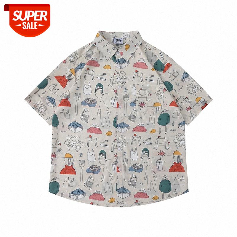 Japanese retro handsome print loose short-sleeved shirt male design sense Hong Kong style flower #ww5P, White;black
Japanese retro handsome print loose short-sleeved shirt male design sense Hong Kong style flower #ww5P, White;black