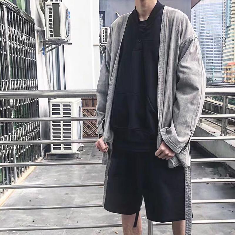 Men's Jackets Sashed Washed Denim Cardigan Robe For Men And Women Oversize Solid V Neck Jeans Coat Harajuku High Street Loose Casual Jacket, Gray
Men's Jackets Sashed Washed Denim Cardigan Robe For Men And Women Oversize Solid V Neck Jeans Coat Harajuku High Street Loose Casual Jacket, Gray