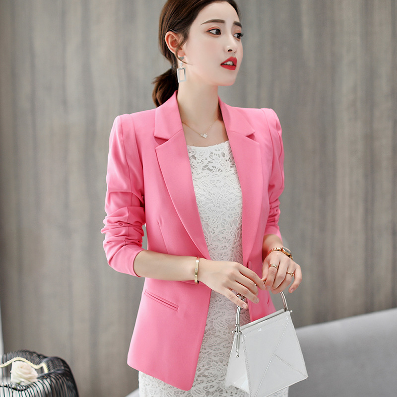 Fashion autumn coats and jackets women long sleeve solid suit collar formal coat jacket office outwear clothes 1346 45 210510