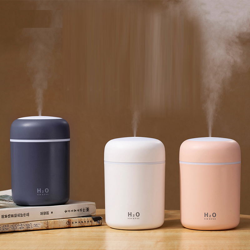 Humidifiers Mini H2O Air Diffuser USB Humidifier LED light night Car Essential 270ml Oil Aroma Atomizer Mist Maker Fogger For Home
