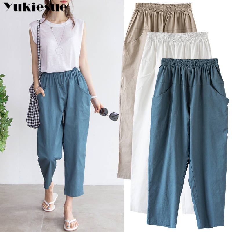 Spring Wide Leg Pants For Women Loose Harem Pants Women's Office Trousers Woman High Waist cotton and linen Pants Lady 210519, Khaki
Spring Wide Leg Pants For Women Loose Harem Pants Women's Office Trousers Woman High Waist cotton and linen Pants Lady 210519, Khaki