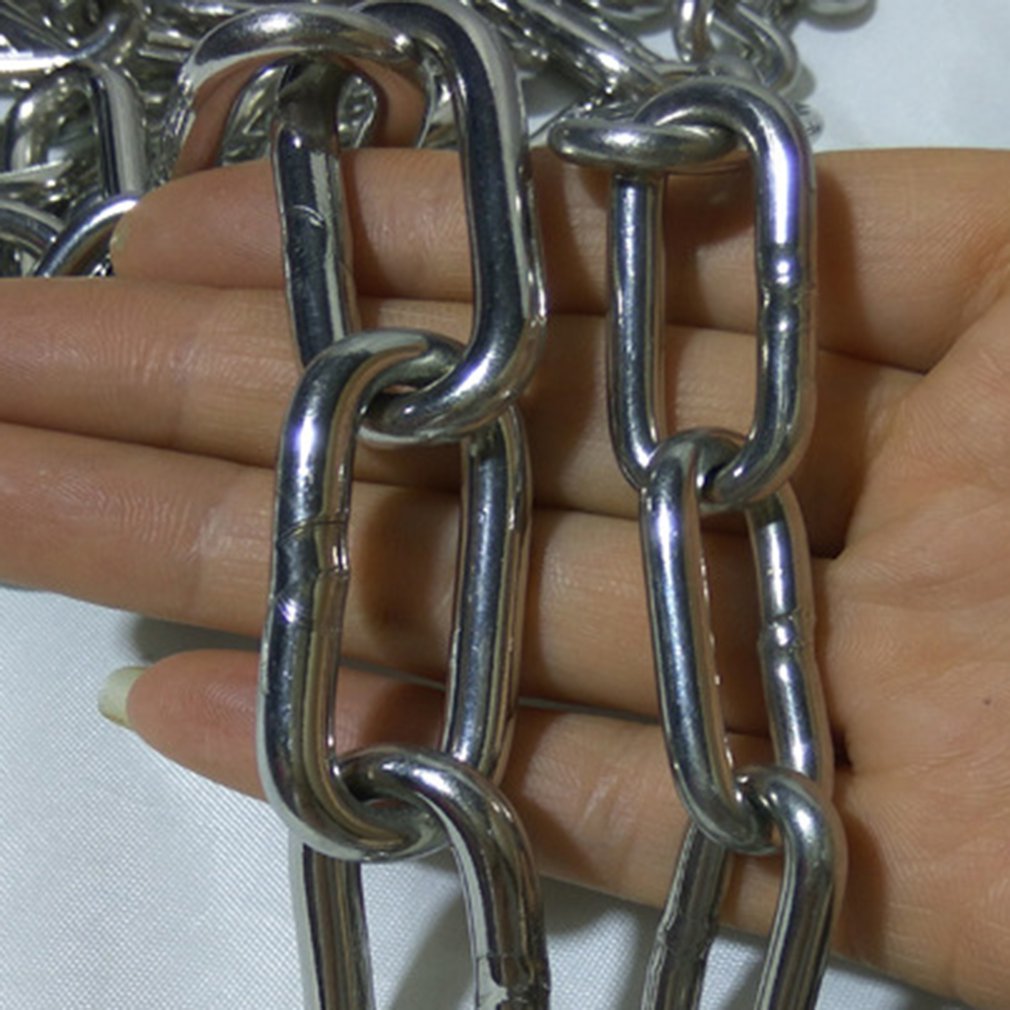 Durable Rvs Chain Dog Belt Heavy Metal Chrome Pet Anti Lead For Small Medium Red Dogs Walking Training Pet Touch