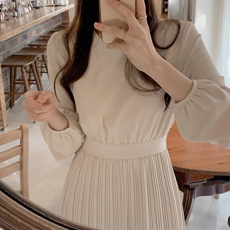 Casual Dresses Vestido De Mujer Korean Chic Gentle Elegant Bandage Waist O Puff Sleeve Pleated Dress Women Wild Slim Full Sweet Fresh Fashio, Black;gray
Casual Dresses Vestido De Mujer Korean Chic Gentle Elegant Bandage Waist O Puff Sleeve Pleated Dress Women Wild Slim Full Sweet Fresh Fashio, Black;gray