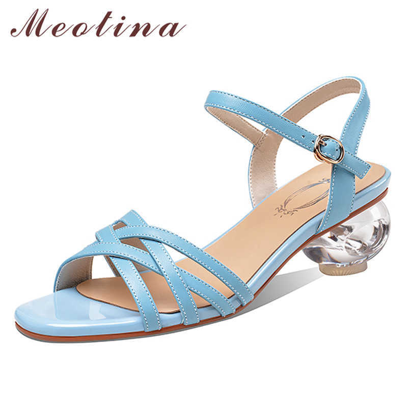 Meotina Narrow Band Real Leather Mid Heel Sandals Round Toe Female Shoes Buckle Strange Style Sandals Ladies Summer Blue Size 43 210608
Meotina Narrow Band Real Leather Mid Heel Sandals Round Toe Female Shoes Buckle Strange Style Sandals Ladies Summer Blue Size 43 210608