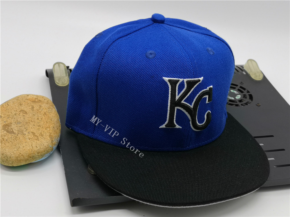 Wholesale High Quality Men&#039;s kc Sport Team Fitted Caps Flat Brim on Field Hats Full Closed Design Size 7- Size 8 Fitted Baseball Gorra от DHgate WW