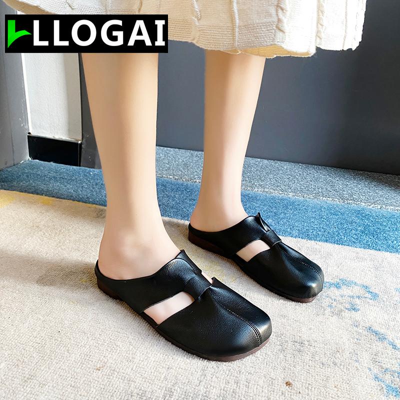 Retro Women's Shoes Summer Flat Slippers Leather Sandals Fashion Zapatillas Casa Mujer Sapatos Femininos Large Size, Black
Retro Women's Shoes Summer Flat Slippers Leather Sandals Fashion Zapatillas Casa Mujer Sapatos Femininos Large Size, Black