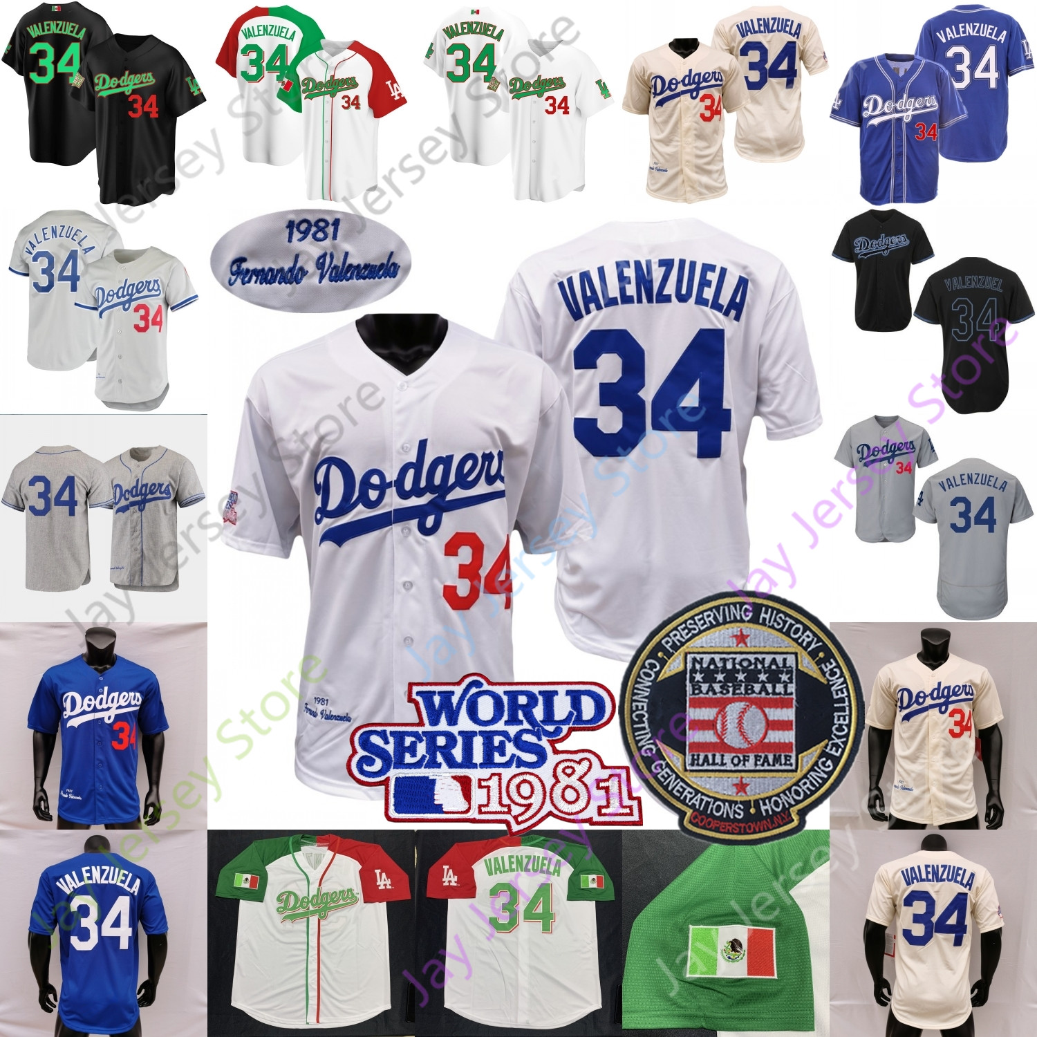 Fernando Valenzuela Jersey 1981 WS Patch Blue White Grey Cream Player Blue Black Fashion Mexico Black Mexico White Salute to Service Size S-3XL
Fernando Valenzuela Jersey 1981 WS Patch Blue White Grey Cream Player Blue Black Fashion Mexico Black Mexico White Salute to Service Size S-3XL